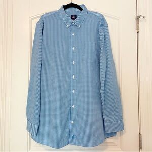 Johnnie-O Prep-Formance Augusta Long Sleeve Button Down Shirt Mens XL Blue Check